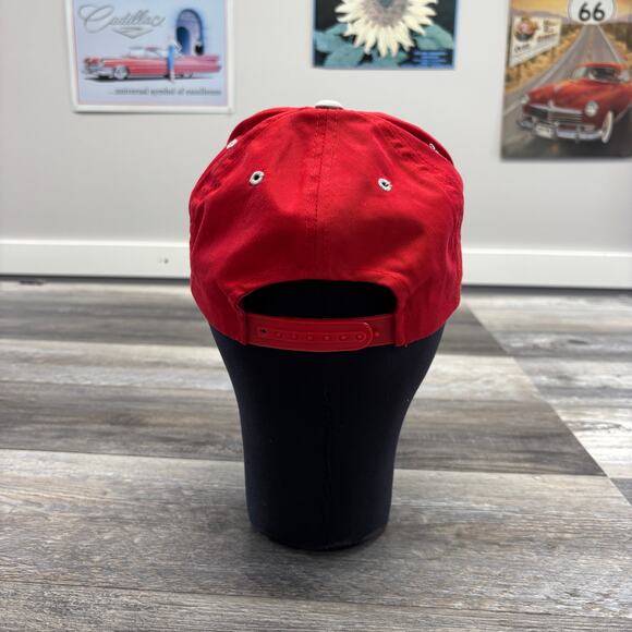 Vintage Wisconsin Badgers Red Gray Mens OS Snapback Bucky NCAA Wave G Cap Hat - Picture 3 of 7